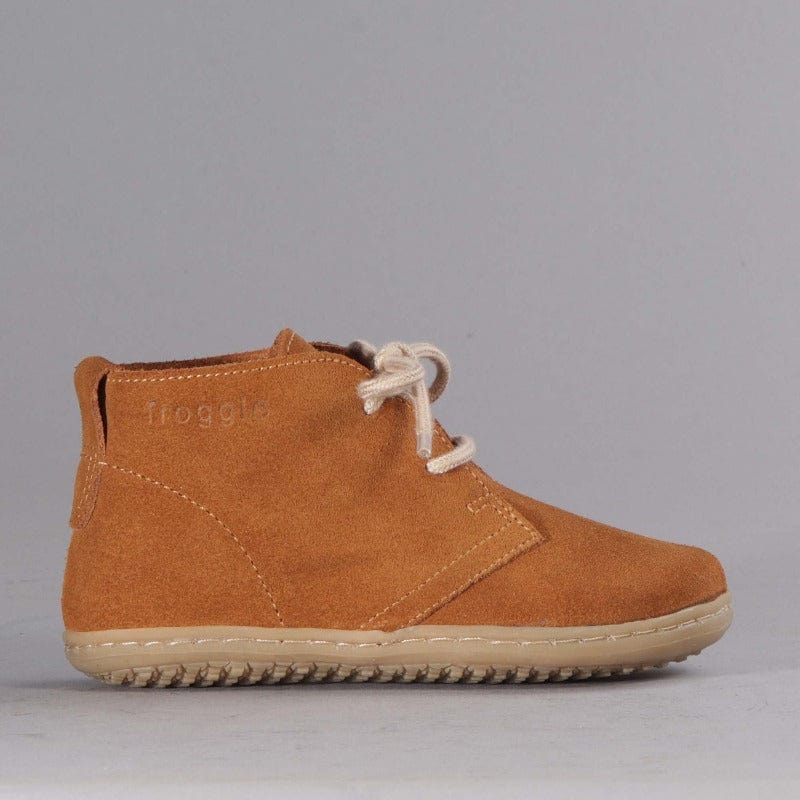 Kids Lace up ankle Boot in Tan Froggie Leather Shoes South Africa Froggie Shoes