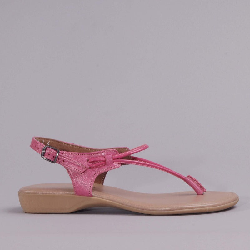 Spaghetti Strap Flat Sandal in Hot Pink Froggie ZA your step