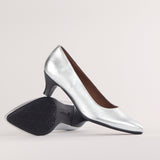 Kitten heel Court shoe in Silver - 10984