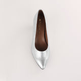 Kitten heel Court shoe in Silver - 10984