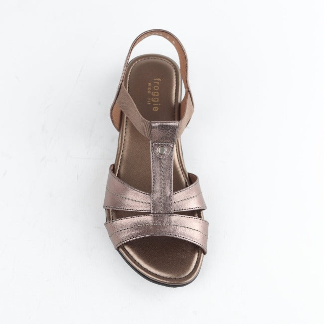 Froggie Wider Fit Leather sandal | Leather Sandal with Elastic | South Africa Leather Sandals