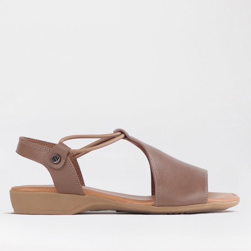 Wider Fit Sandal in Stone - 12140