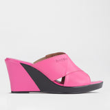 Slip-on Wedge in Hot Pink - 12287