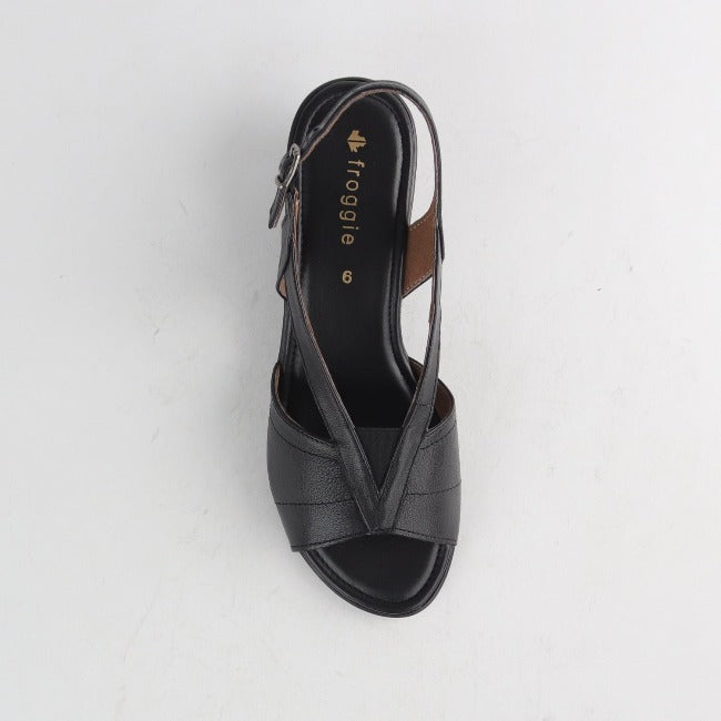 Froggie Slingback Wedge Sandal | Low Wegde sandal | South Africa Leather Sandal 