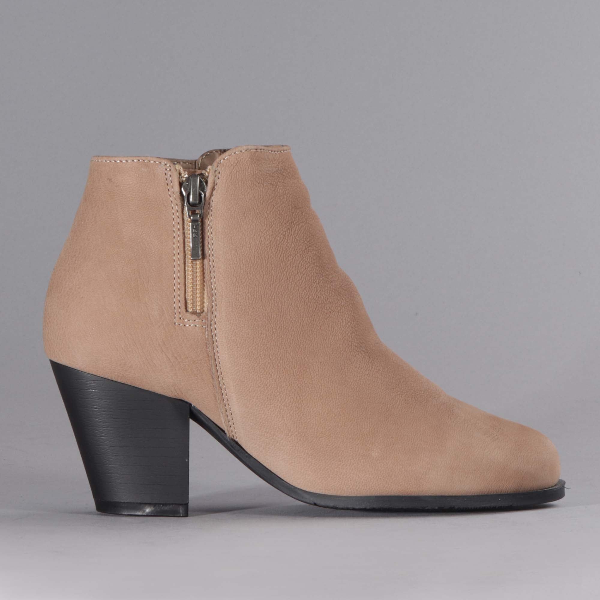 Ankle Boots with Zip in Stone - Froggie | Leather Shoes | South Africa ...