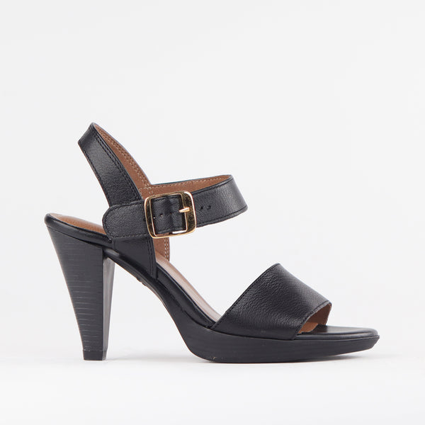 High heel Slingback Sandals in Black Multi - 12511
