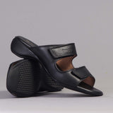 Mule Sandal in Black - 12557