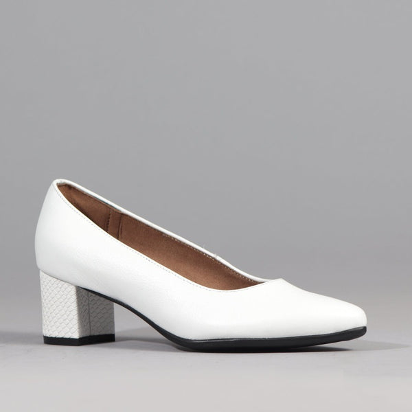 Kate - Ivory Pearl Block Heel Wedding Shoes - Charlotte Mills