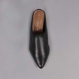 Kitten Heel Pointed Push-In in Black - 12630 Factory Shop