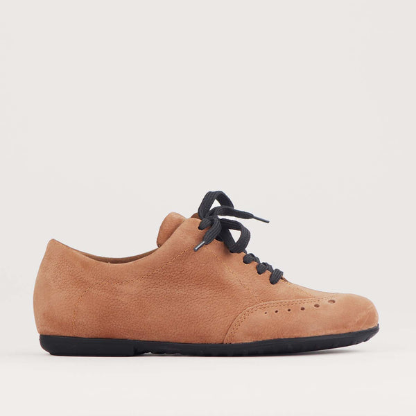 Flat Lace-up Sneaker in Tobacco - 12727