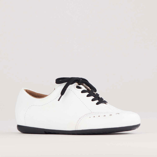 Flat Lace-up Sneaker in White - 12727