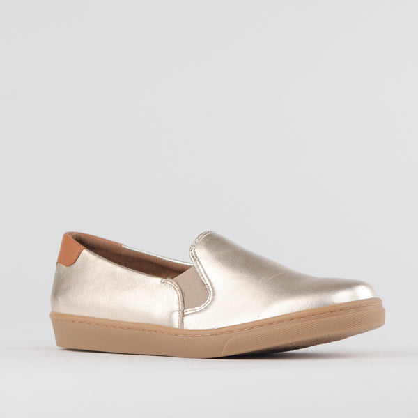 Slip-on Sneaker with Removable Footbed in Gold Multi - 12750