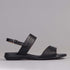 Factory Shop Shoes 3 / Black / 12540 Flat Slingback Sandal in Black - 12540