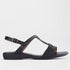 Factory Shop Shoes 3 / Black / 12617 Slingback Flat Sandal in Black - 12617