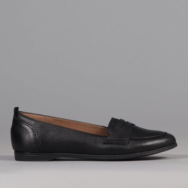 Factory Shop Shoes 3 / Black / 12644 Flat Loafer in Black - 12644