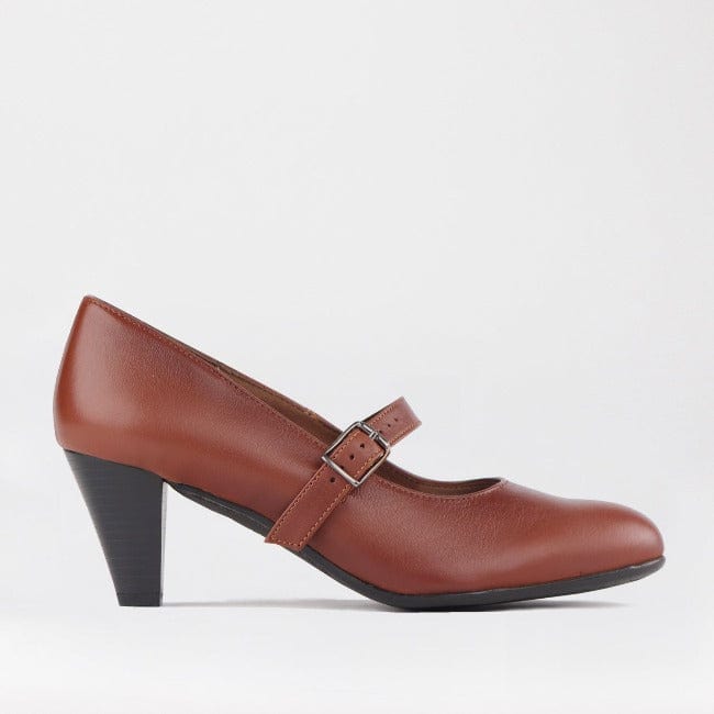 Factory Shop Shoes 3 / Chestnut / 12733 Mary Jane Court Shoe Chesnut- 12733