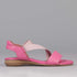 Factory Shop Shoes 3 / Fuchsia / 12618 Elasticated Slingback Sandal in Hot Pink - 12618