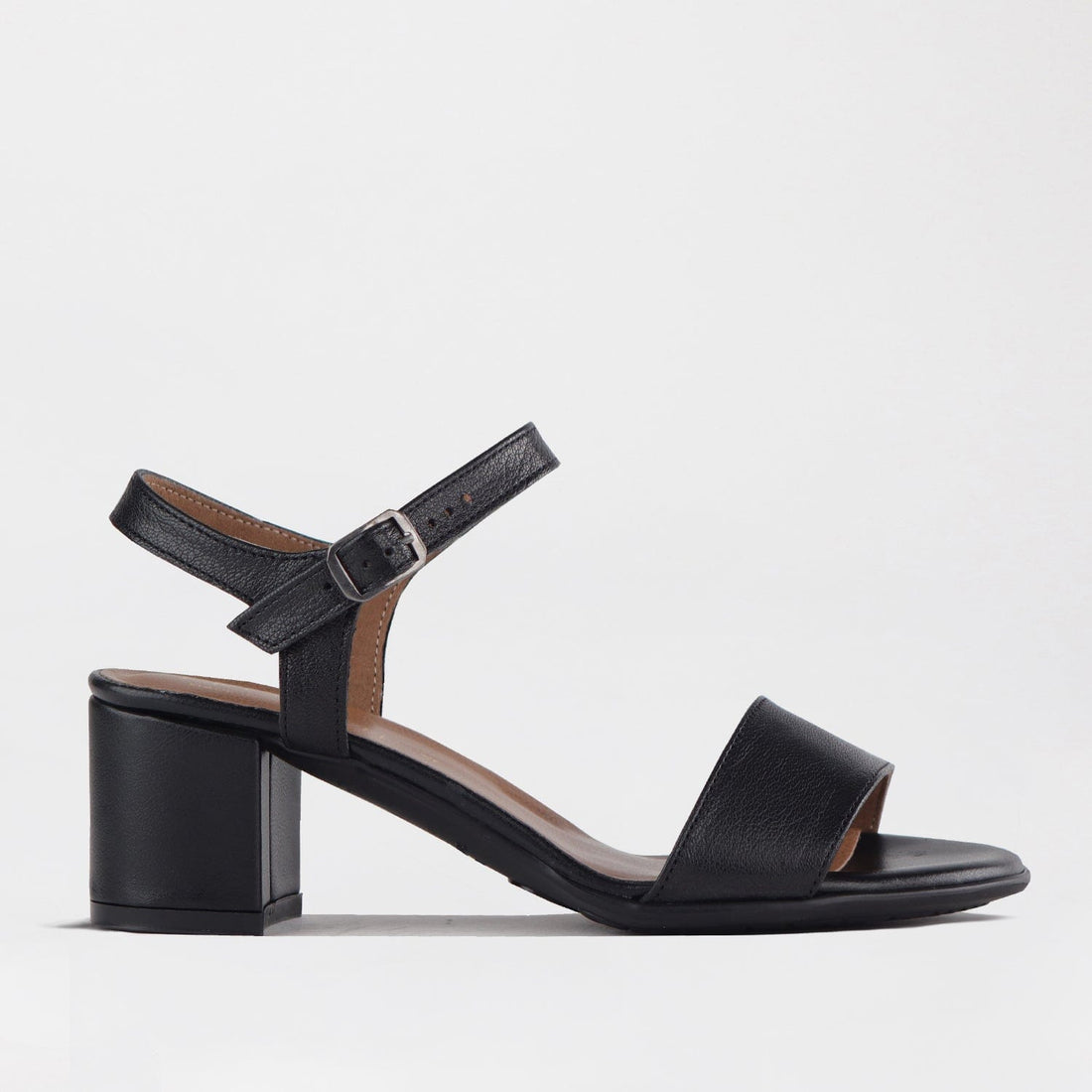 Factory Shop Shoes 4 / Black / 12549 Block Heel Slingback Sandal in black - 12549