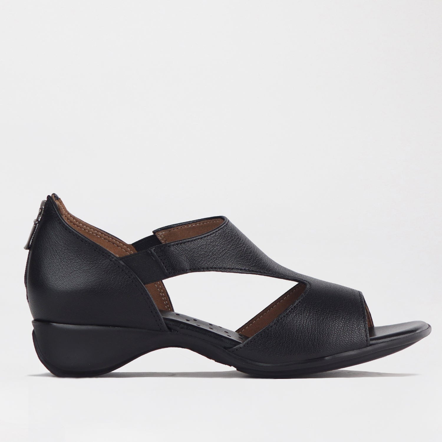 Factory Shop Shoes 4 / Black / 12631 Closed Back T-Bar Sandal in Black - 12631