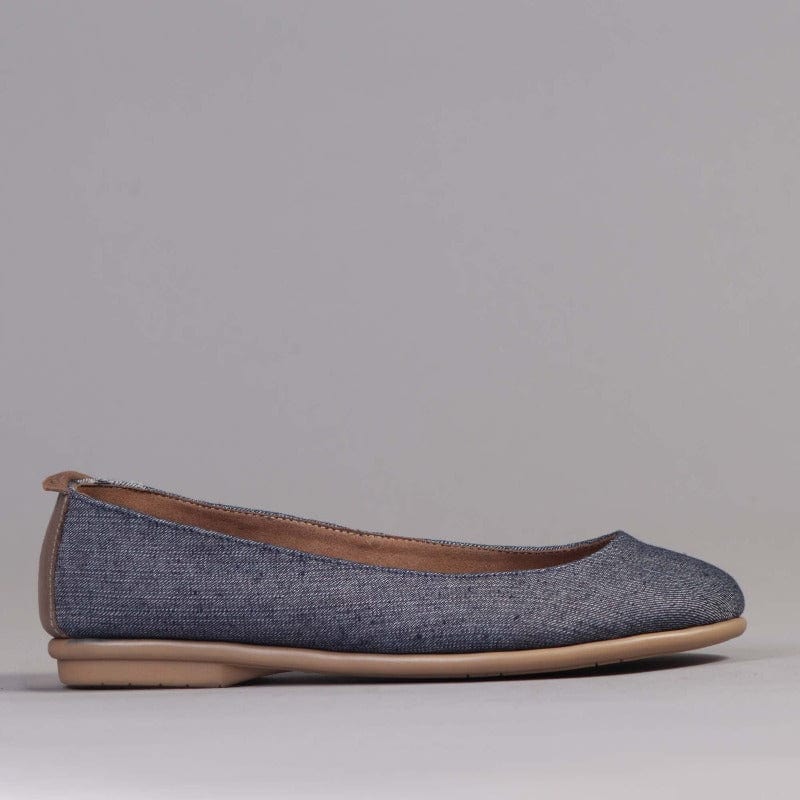 Factory Shop Shoes 4 / Denium Washws Multi / 12546 Flat Pump in Denim - 12546