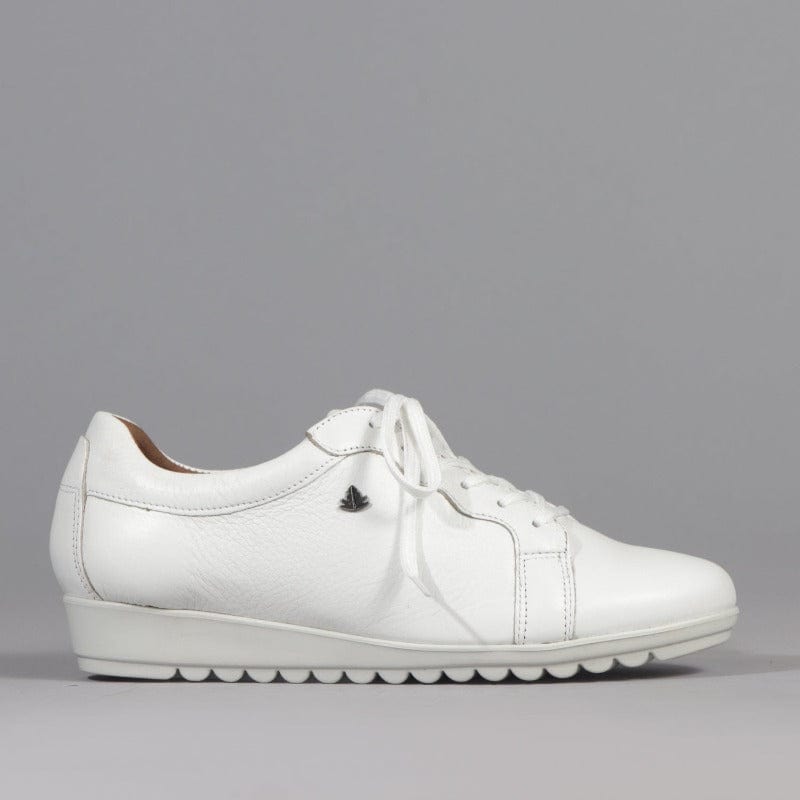 Factory Shop Shoes 4 / White / 12656 Lace-up Sneaker in White - 12656