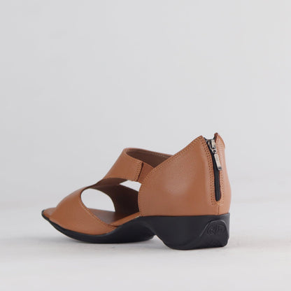 Factory Shop Shoes Closed Back T-Bar Sandal in Tan - 12631