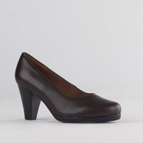 Court Shoe in Brown - 12637