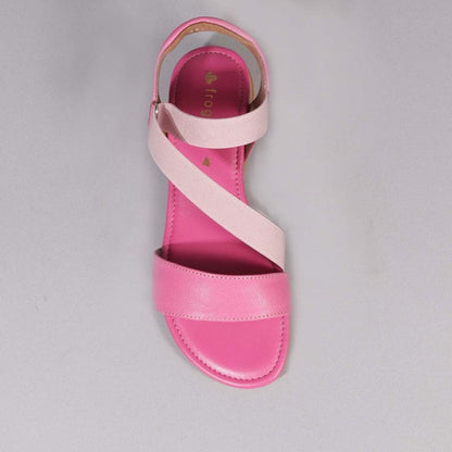 Factory Shop Shoes Elasticated Slingback Sandal in Hot Pink - 12618