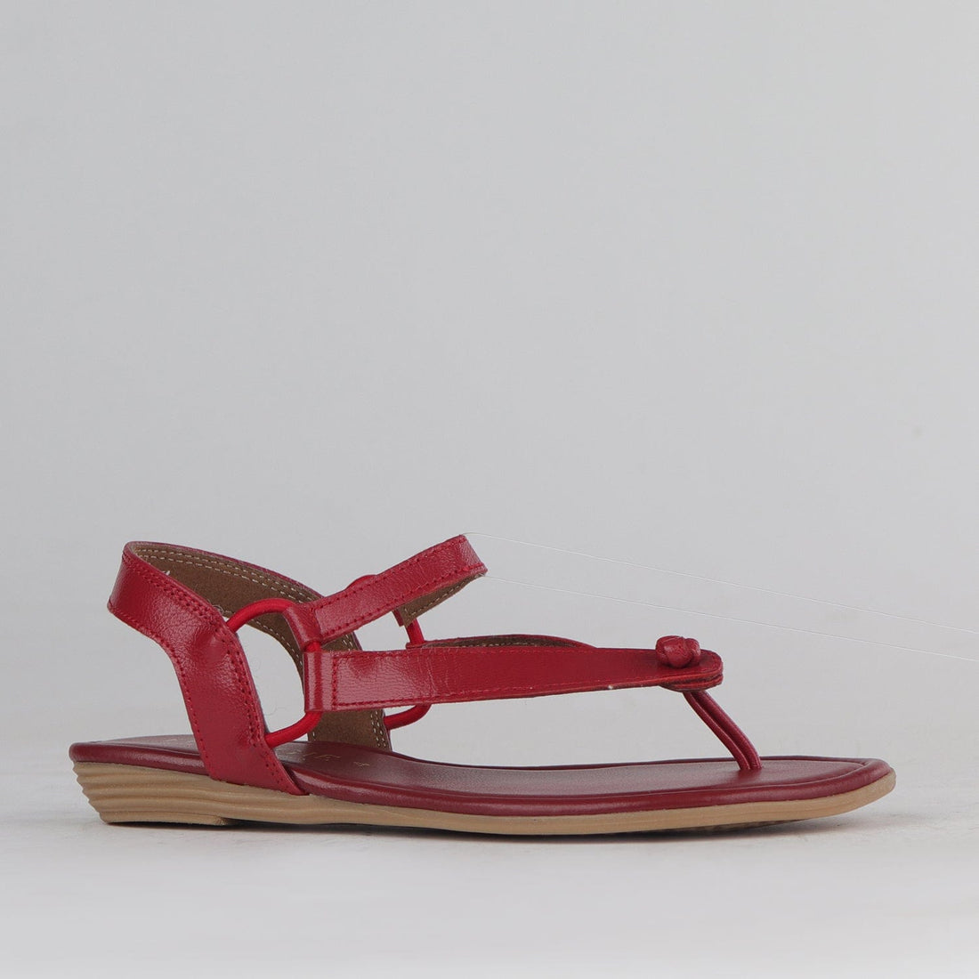 Factory Shop Shoes Elasticated Slingback Thong in Red - 12548