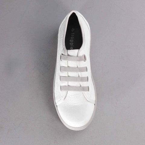 Elasticated Sneaker with Removable Footbed in White - 12634