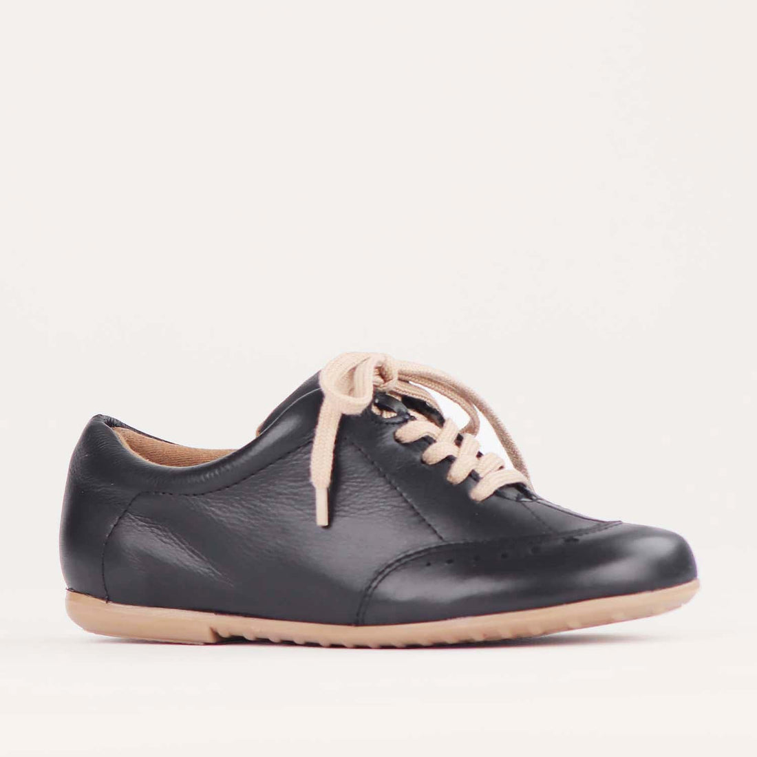 Factory Shop Shoes Flat Lace-up Sneaker in Black - 12727