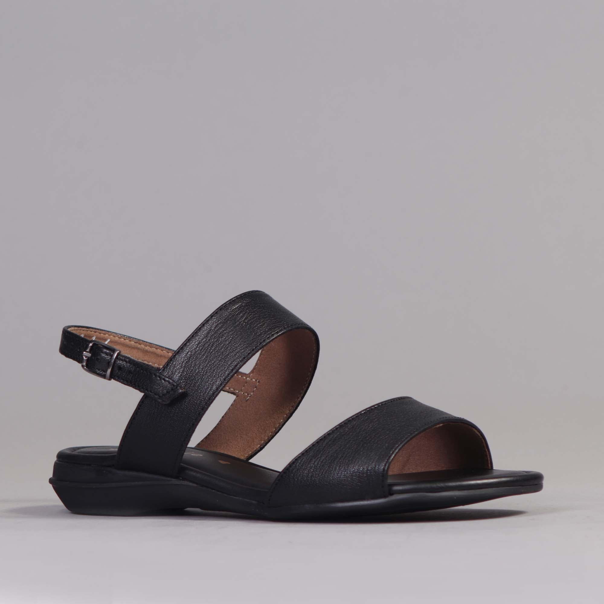 Factory Shop Shoes Flat Slingback Sandal in Black - 12540