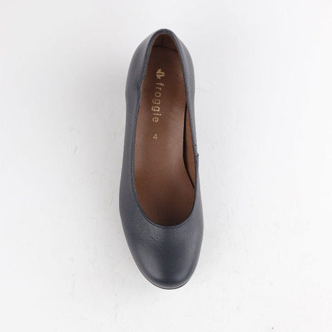 Mid-Heel Court Shoe in Navy - 12635