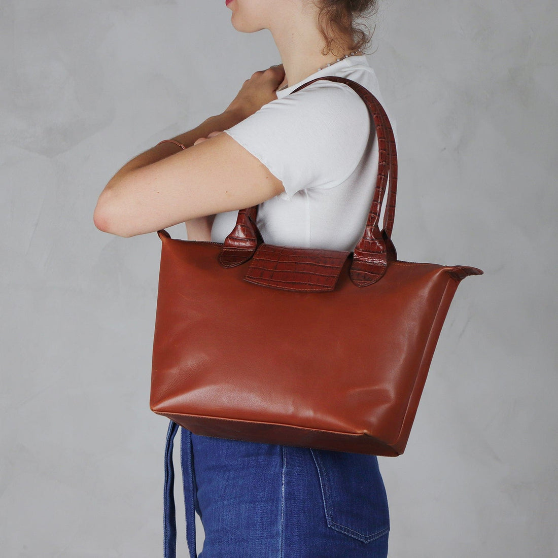 Froggie Shoes Handbags Chestnut / Leather Froggie Tote in Chestnut - 202-948-690