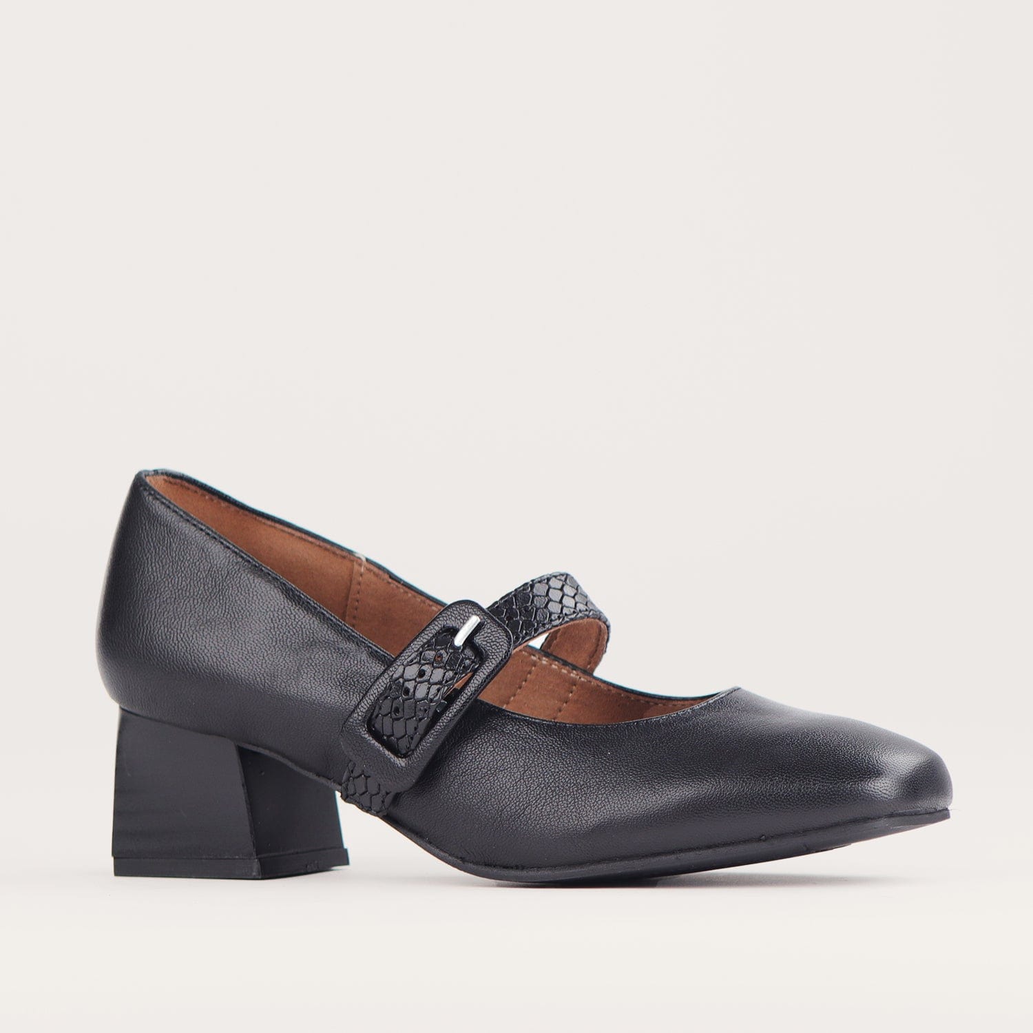 Black mary jane block heel shoes on sale