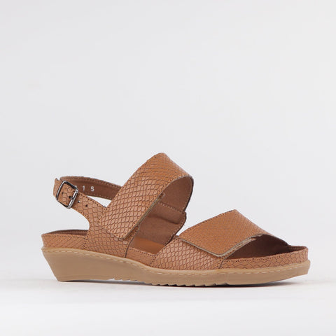 2-Strap Sandal with Removable Footbed in Tan - 12655