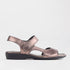 Froggie Shoes Shoes 3 / Lead Metallic / 12221 Wider Fit Slingback Flat Sandal in Lead -12221