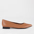 Froggie Shoes Shoes 3 / Tan / 12713 Flat Pointed Court Shoe in Tan - 12713