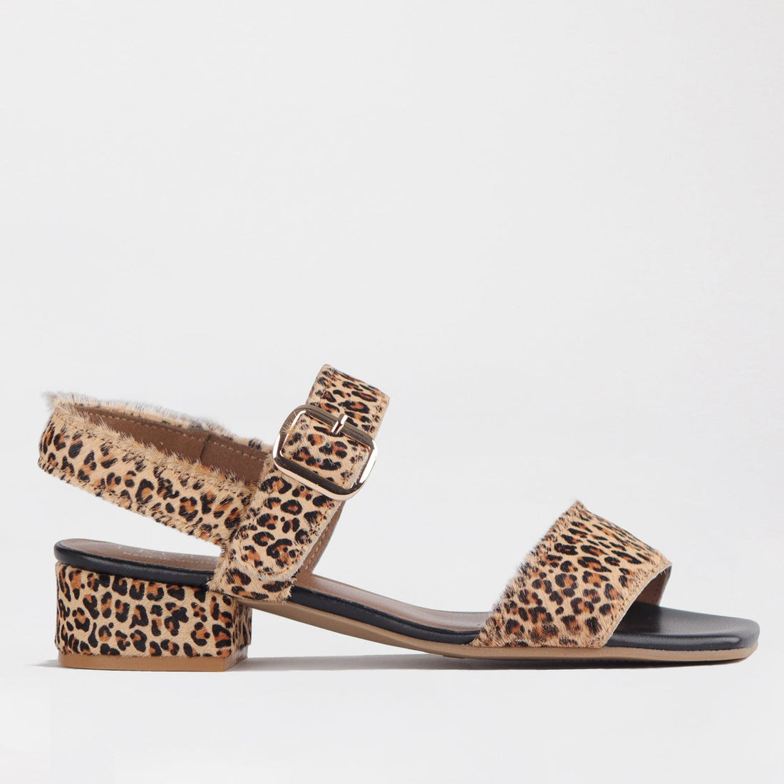 Froggie Shoes Shoes 4 / Cheetah Tan / 12408 Block Heel Sandal in Cheetah Print - 12408