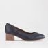 Froggie Shoes Shoes 4 / Navy / 12476 Block Heel Court Shoe in Navy - 12476