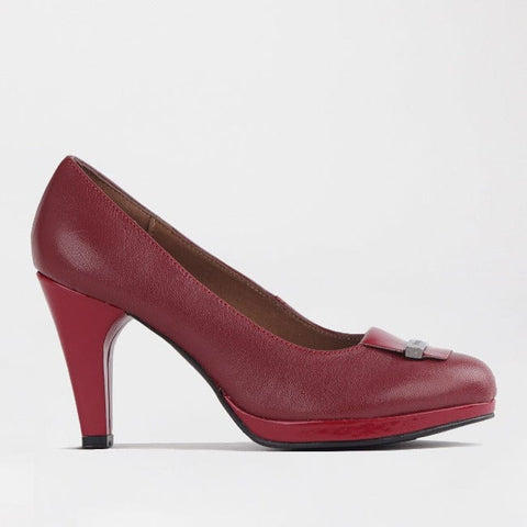 High Heel Court Shoe in Red - 12055