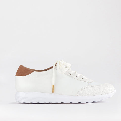 Lace-up Sneaker in White - 12594