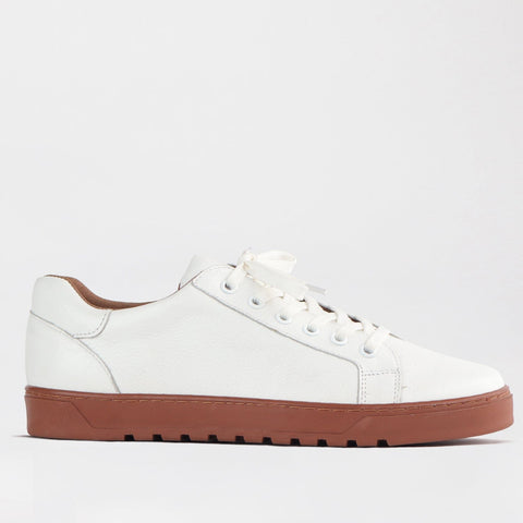 Men’s Sneaker with Removable Footbed in White - 12743