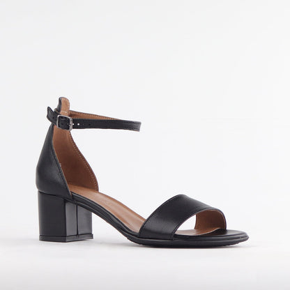 Froggie Shoes Shoes Ankle Strap Block Heel Sandal in Black - 11879