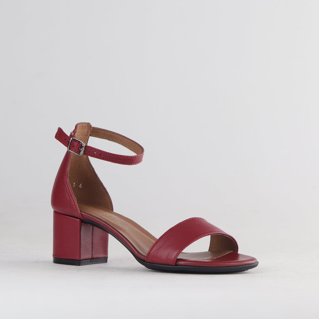 Froggie Shoes Shoes Ankle Strap Block Heel Sandal in Red - 12571