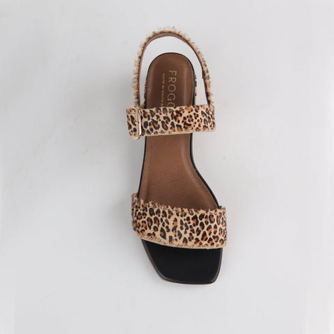 Block Heel Sandal in Cheetah Print - 12408