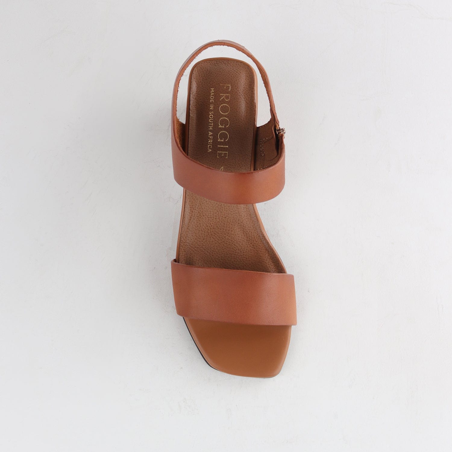 Froggie Shoes Shoes Block Heel Sandal in Chestnut - 12679