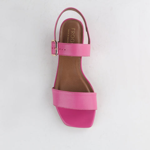 Block Heel Sandal in Hot Pink - 12408