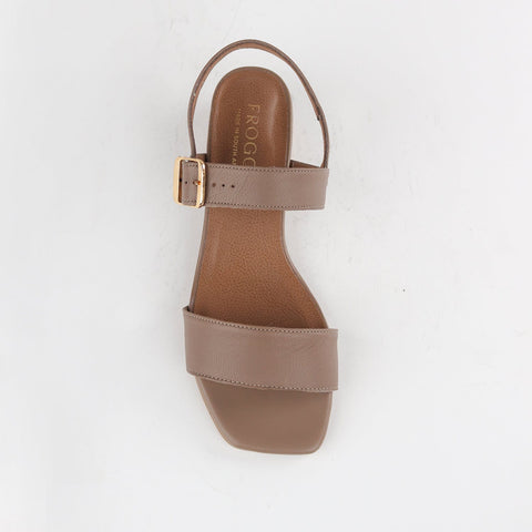 Block Heel Sandal in Hot Stone - 12408