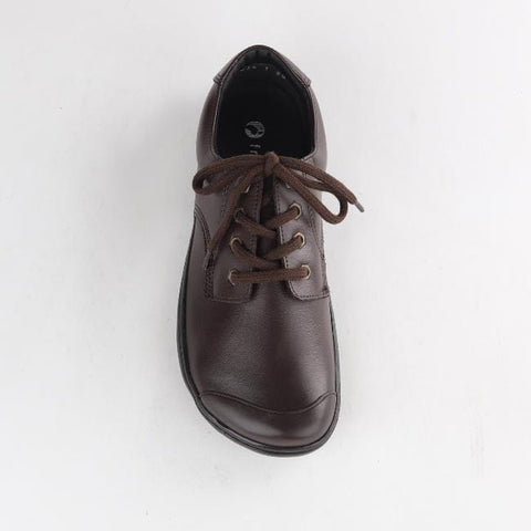 Boys Lace-up School Shoe in Brown Sizes 34-38 - 7824